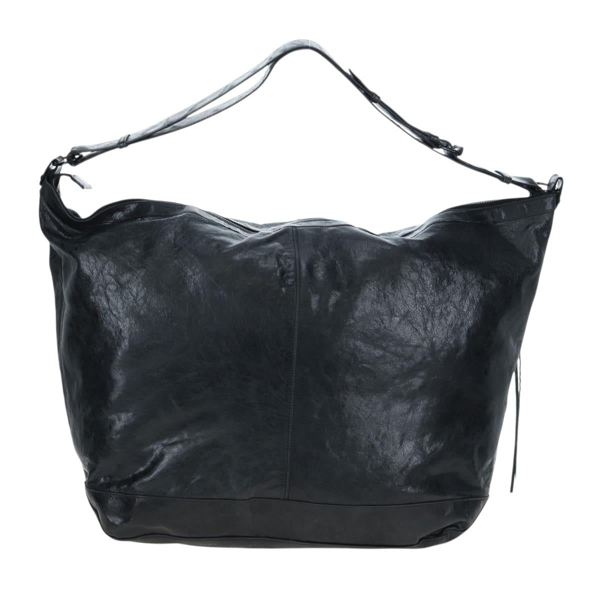 BALENCIAGA Cruise Shoulder Bag Leather Black 170939 Auth am12232V