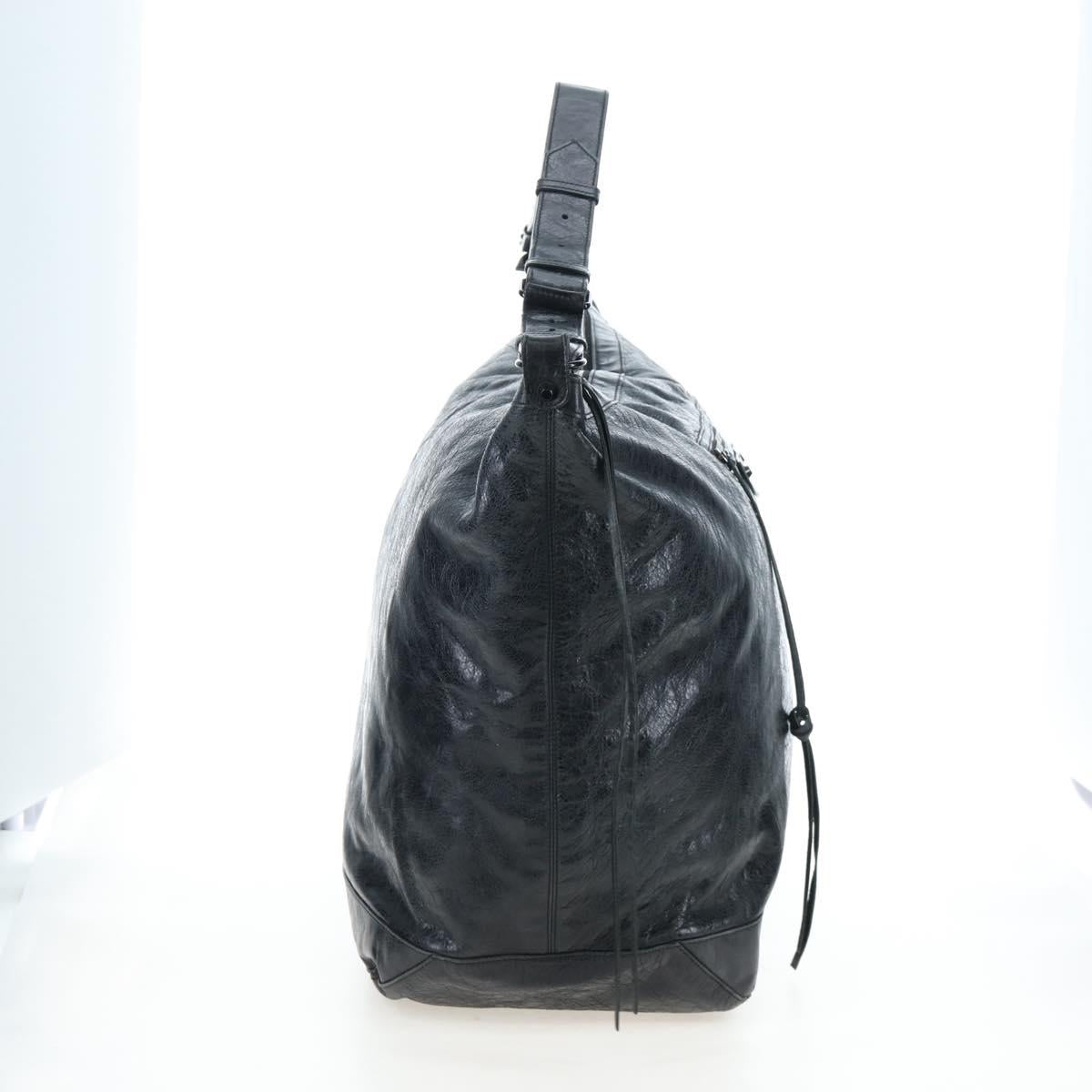 BALENCIAGA Cruise Shoulder Bag Leather Black 170939 Auth am12232V