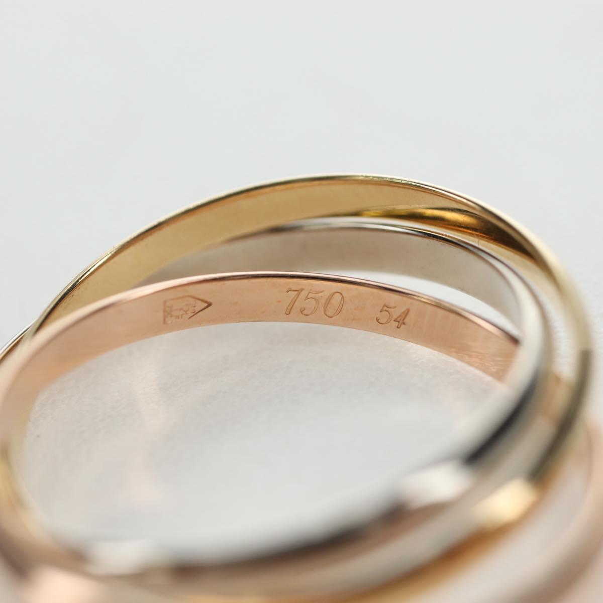 CARTIER Trinity Ring 18K Gold 750 Gold Auth am12233SM
