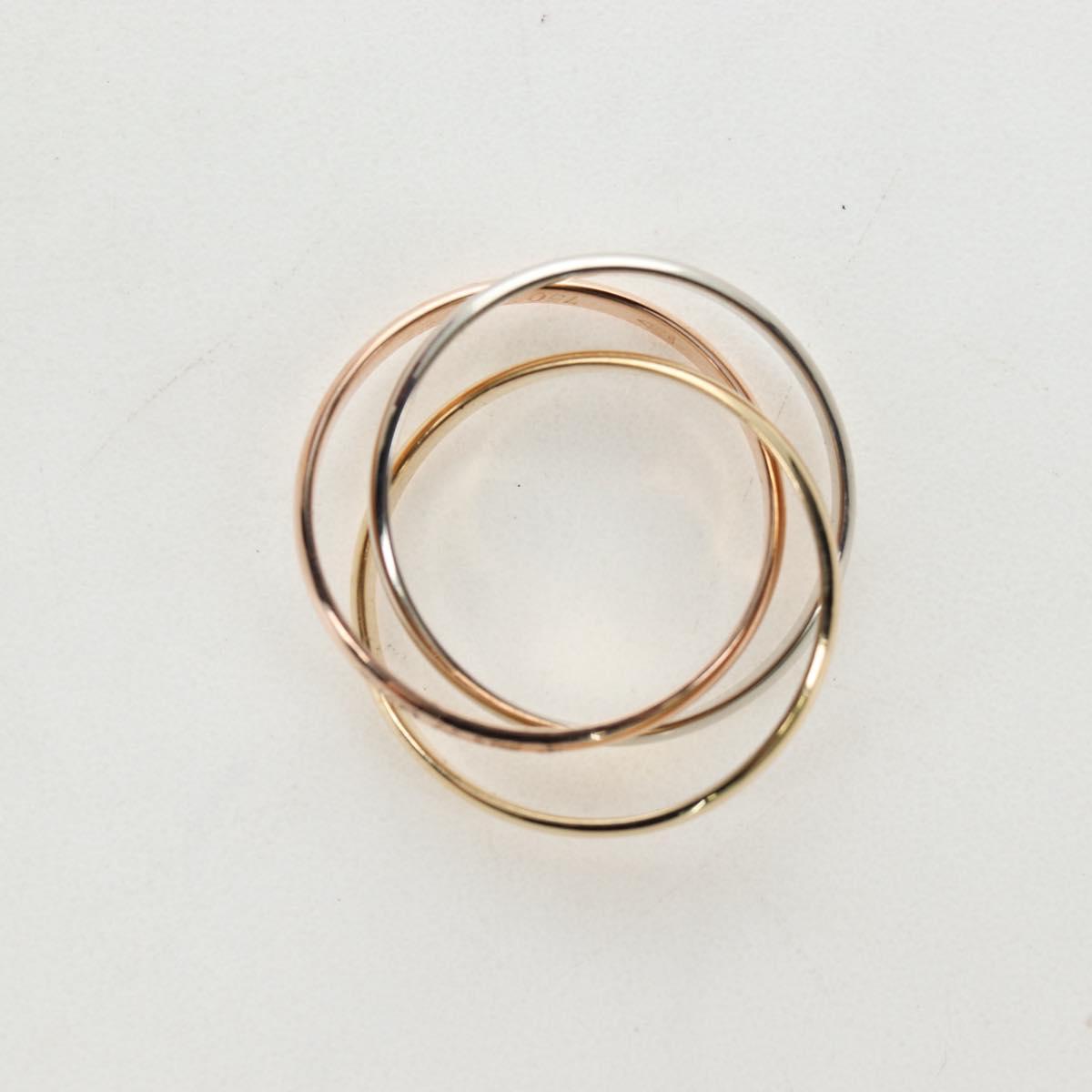 CARTIER Trinity Ring 18K Gold 750 Gold Auth am12233SM