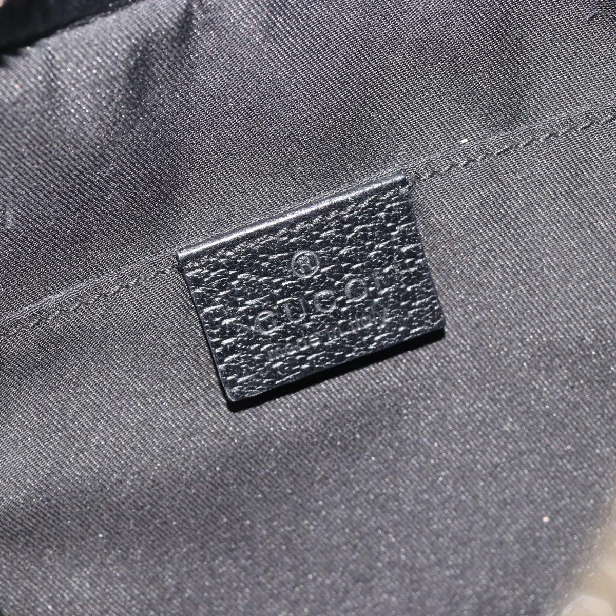 GUCCI GG Canvas Pretty Shoulder Bag Black Gold 162895 Auth am12235V