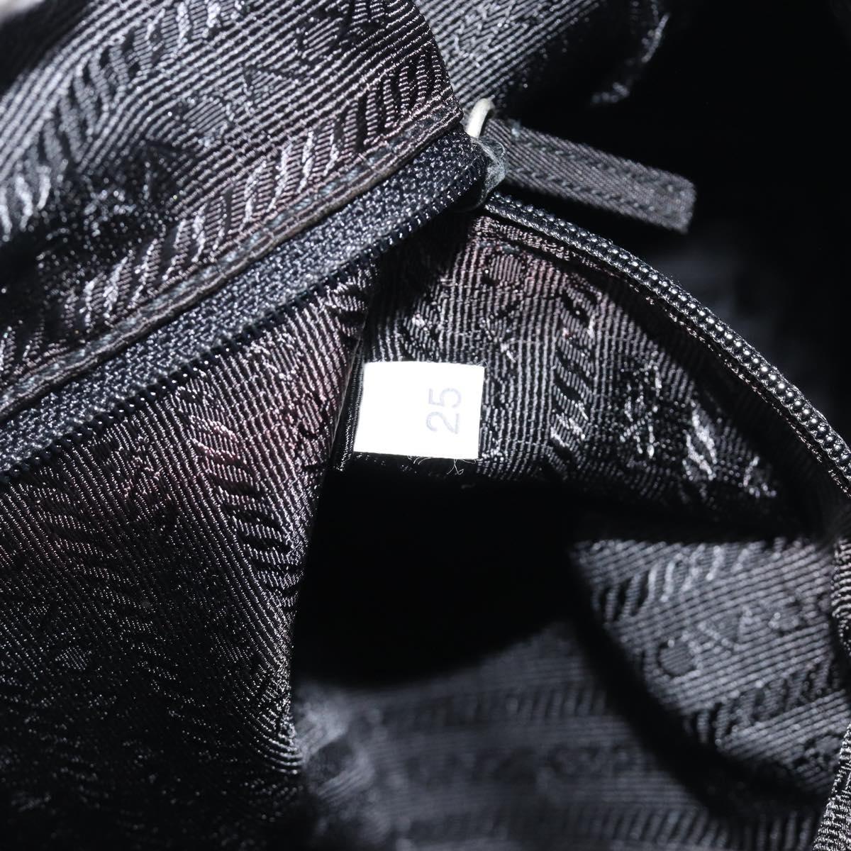 PRADA Shoulder Bag Nylon Black Silver BT0172 Auth am12240V