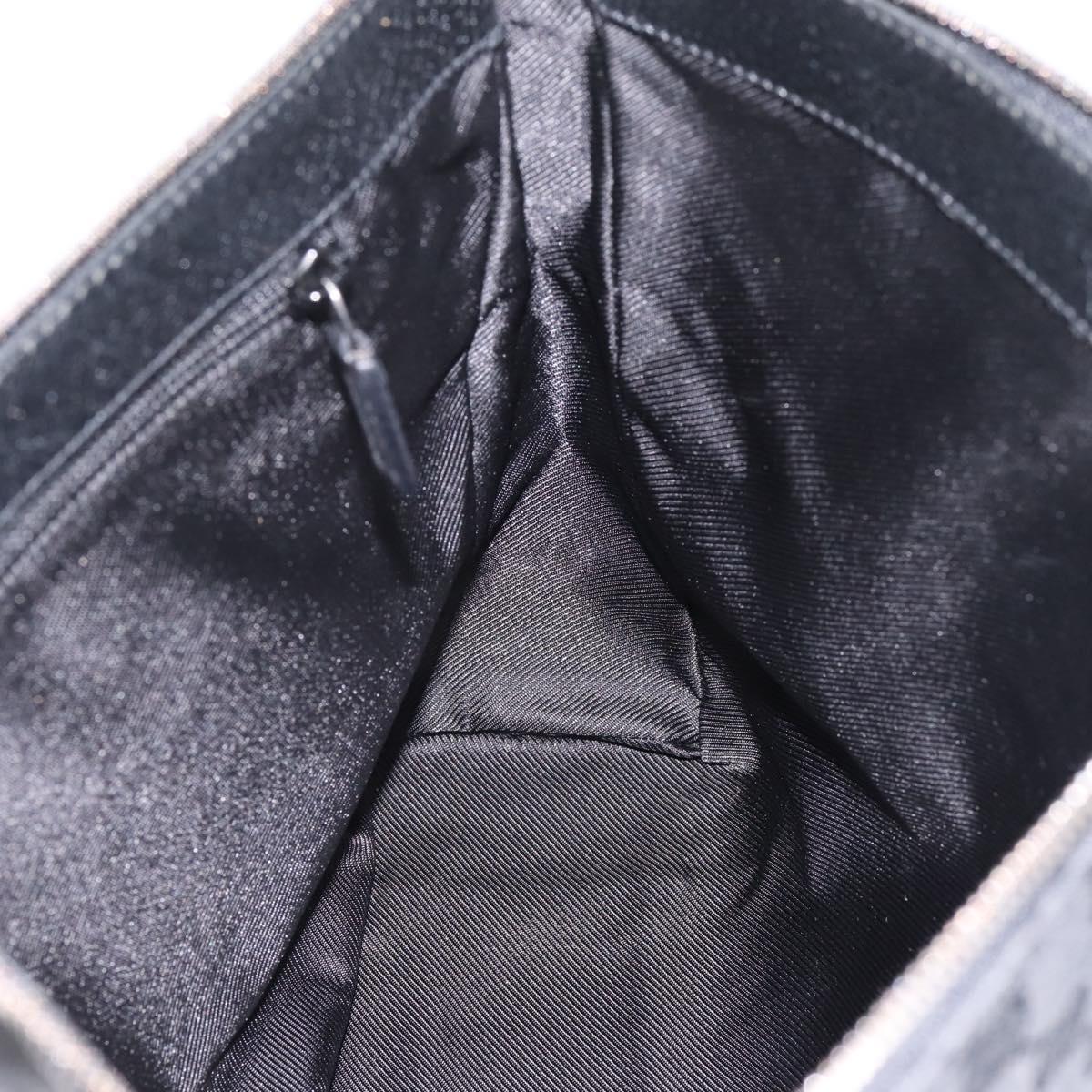 GUCCI GG Canvas Shoulder Bag Black Silver 110054 Auth am12249V