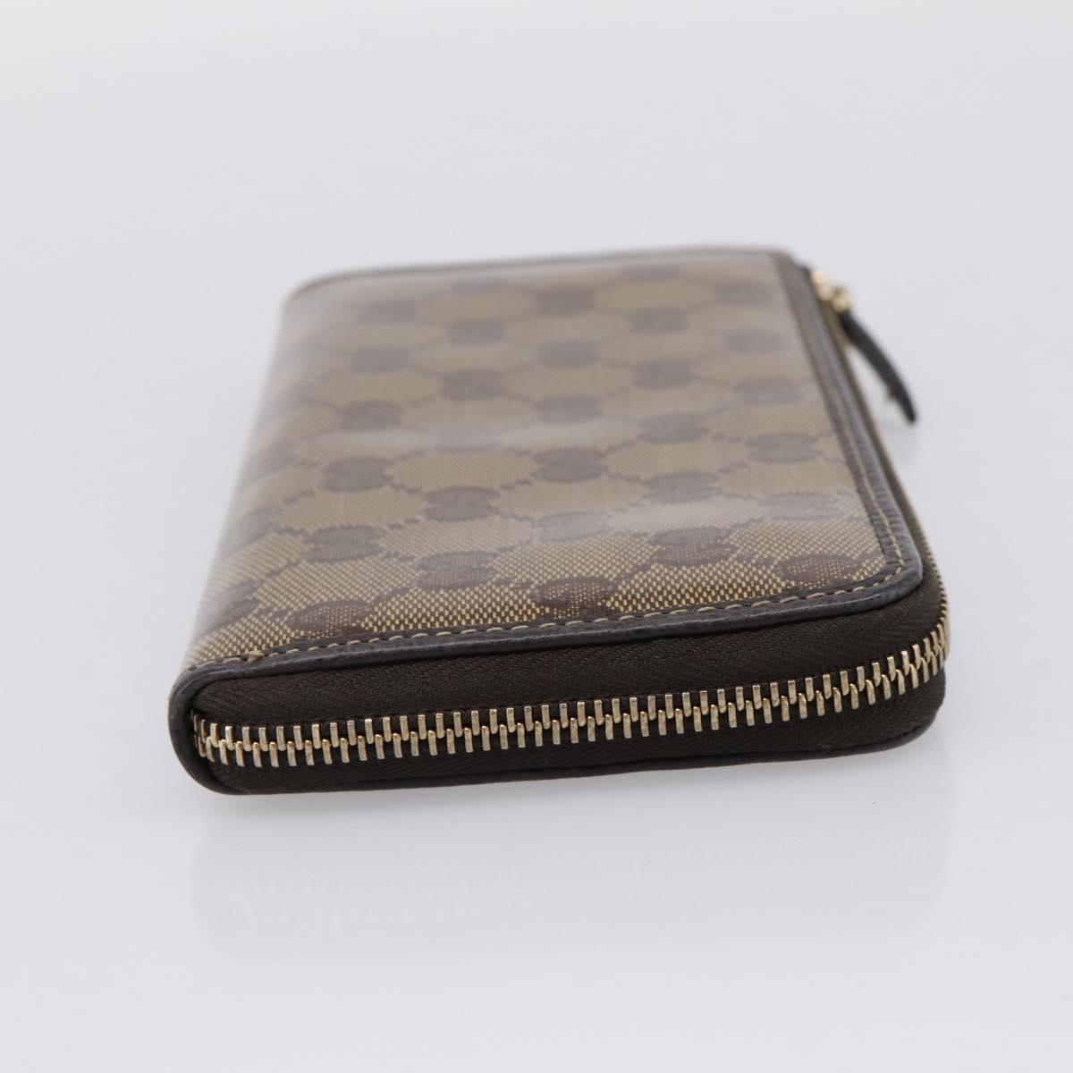 GUCCI GG Crystal Wallet Coated Canvas Outlet Beige Gold 332747 Auth am12258V