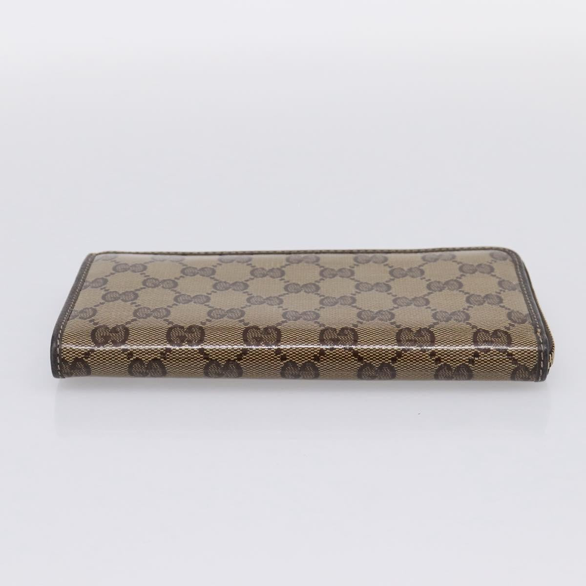 GUCCI GG Crystal Wallet Coated Canvas Outlet Beige Gold 332747 Auth am12258V