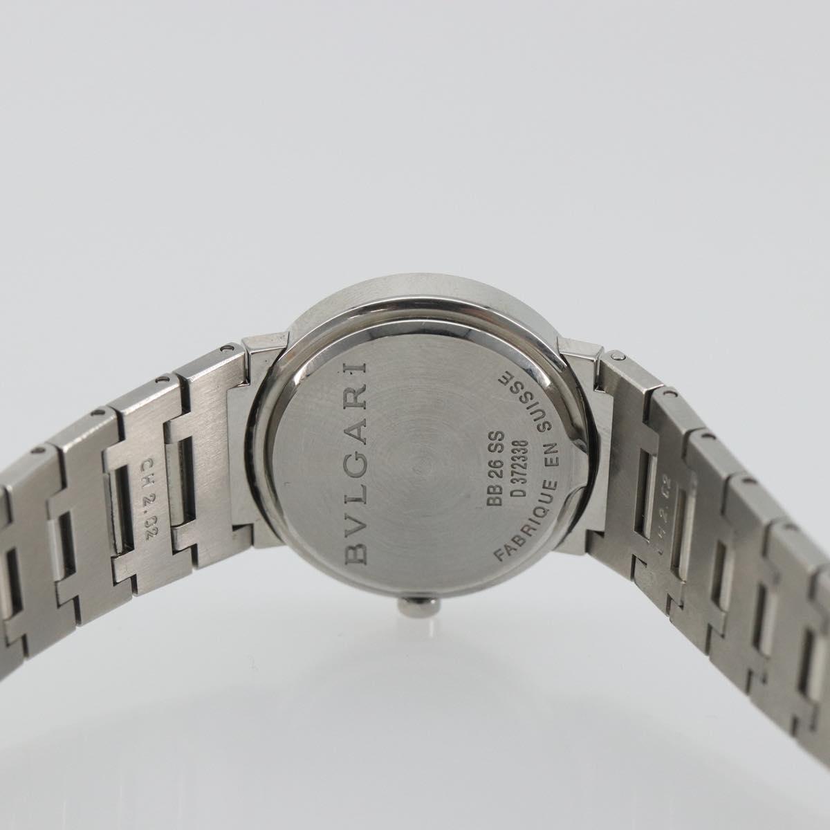 BVLGARI Watches Stainless Steel Silver Black Auth am12261SAM