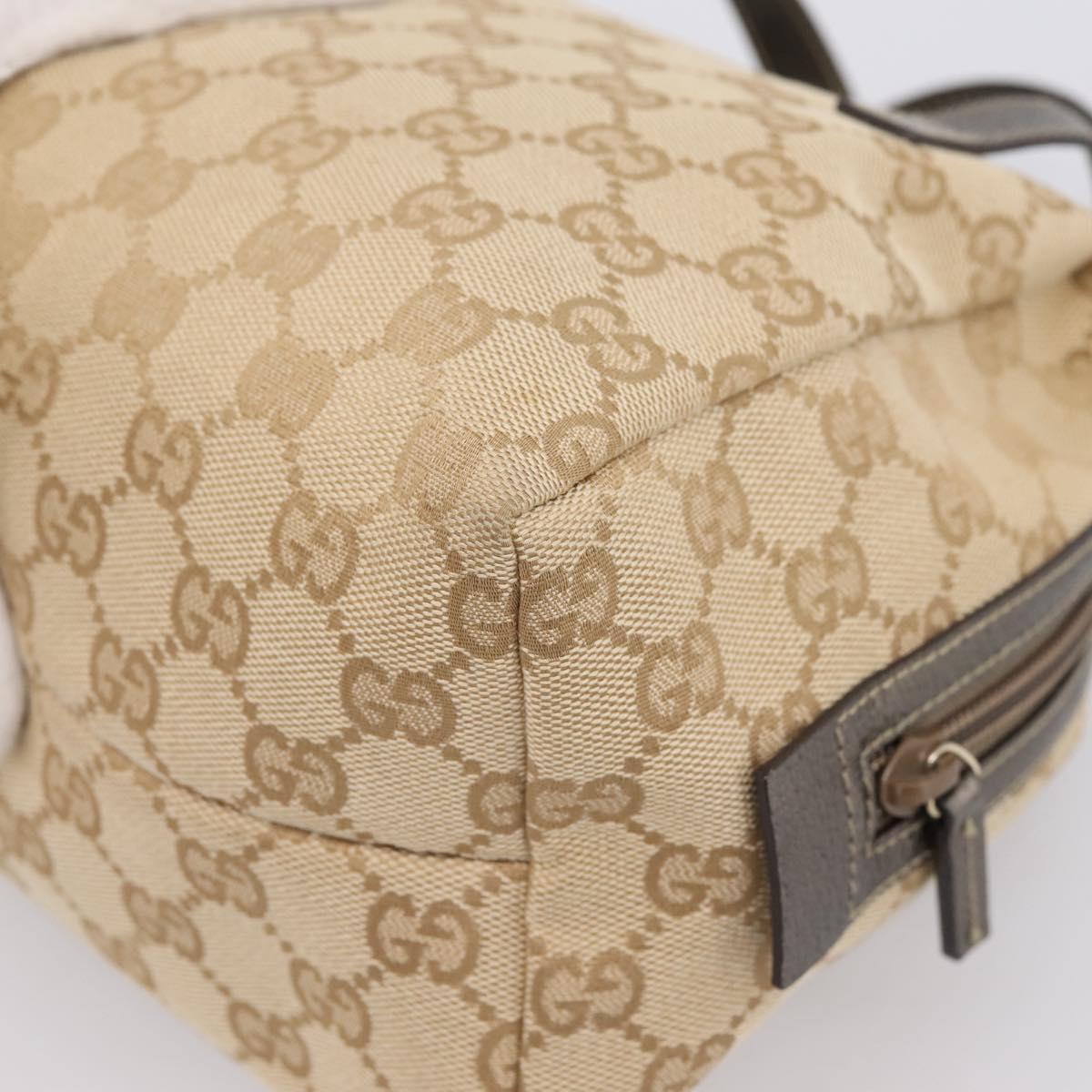 GUCCI GG Canvas Hand Bag Beige 124542 Auth am12265V