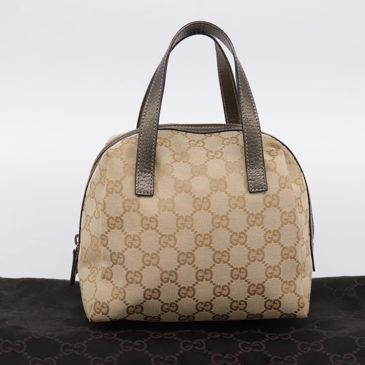 GUCCI GG Canvas Hand Bag Beige 124542 Auth am12265V