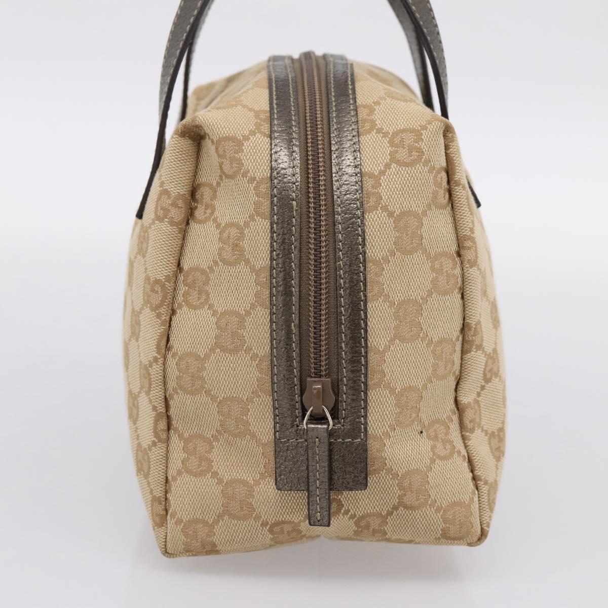 GUCCI GG Canvas Hand Bag Beige 124542 Auth am12265V
