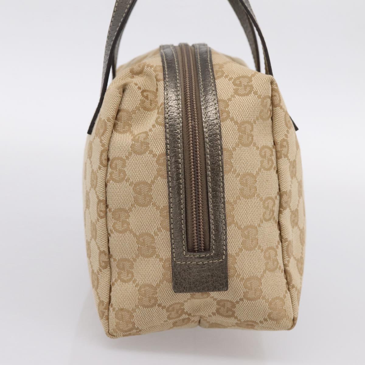 GUCCI GG Canvas Hand Bag Beige 124542 Auth am12265V