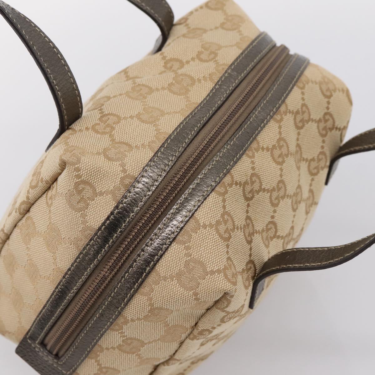 GUCCI GG Canvas Hand Bag Beige 124542 Auth am12265V