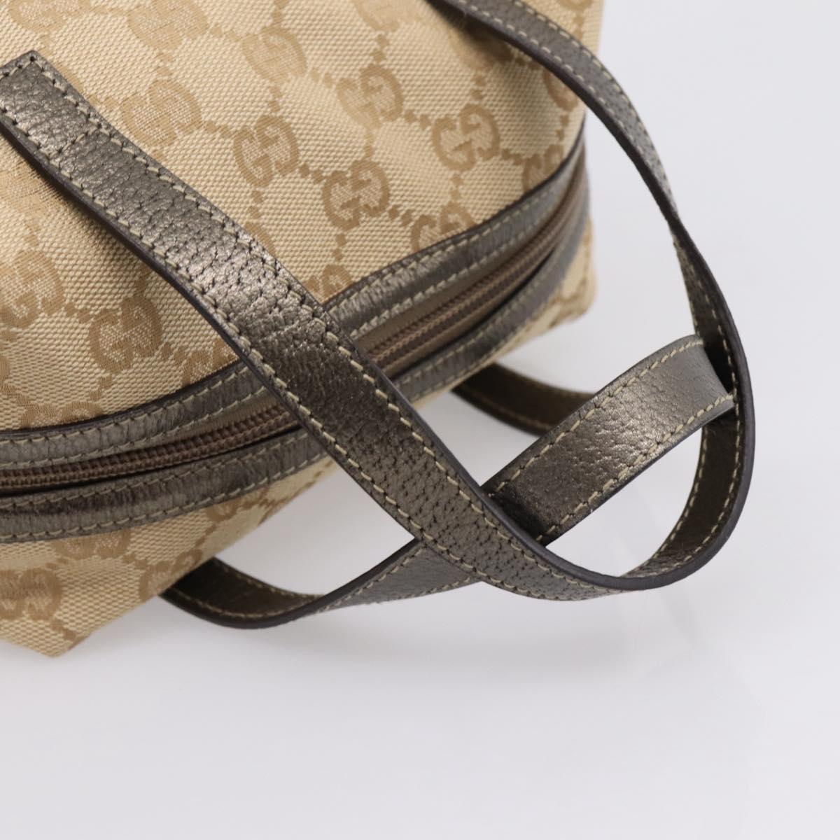 GUCCI GG Canvas Hand Bag Beige 124542 Auth am12265V