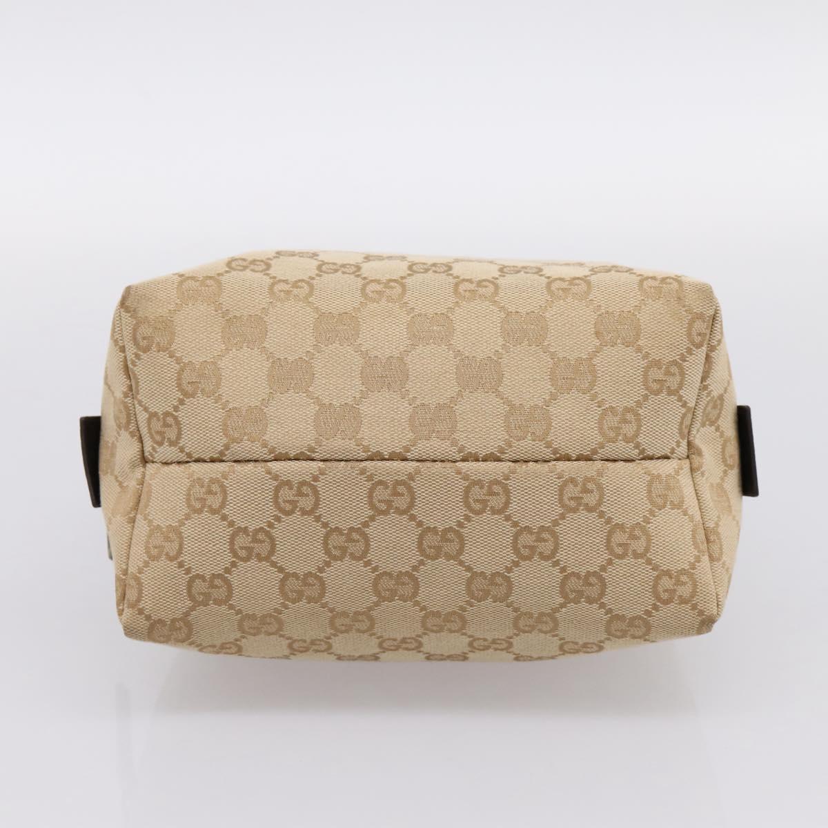 GUCCI GG Canvas Hand Bag Beige 124542 Auth am12265V