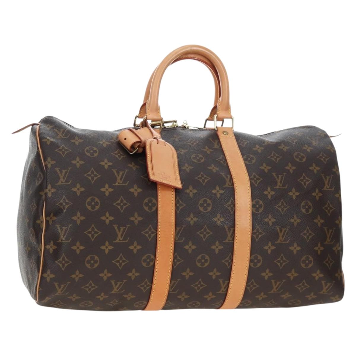 LOUIS VUITTON Monogram Keepall 45 Boston Bag M41428 LV Auth am12268V