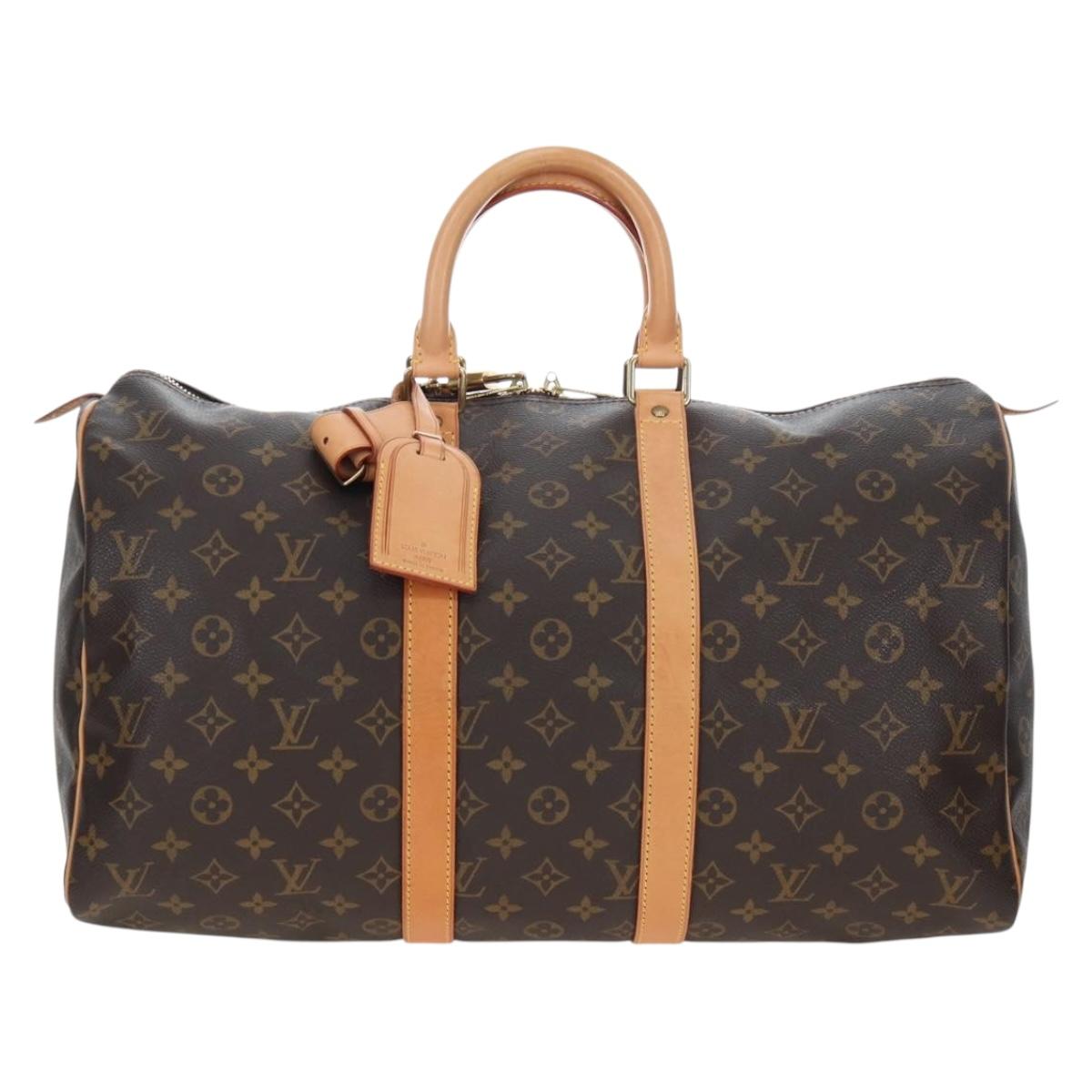 LOUIS VUITTON Monogram Keepall 45 Boston Bag M41428 LV Auth am12268V