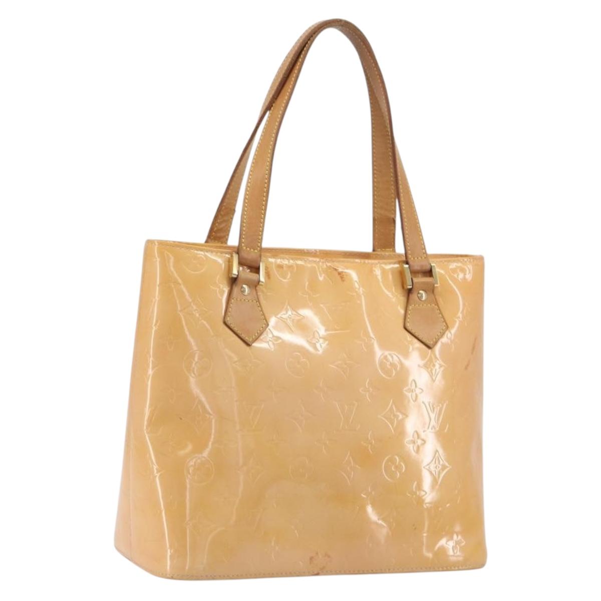 LOUIS VUITTON Monogram Vernis Houston Hand Bag Rose M91054 LV Auth am12269
