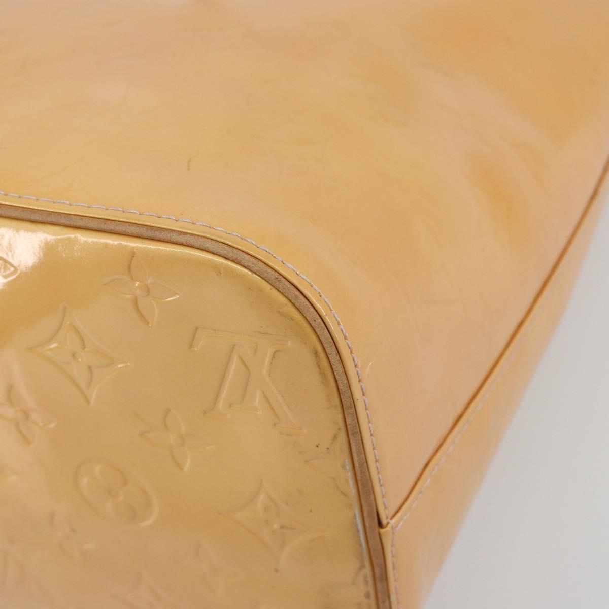 LOUIS VUITTON Monogram Vernis Houston Hand Bag Rose M91054 LV Auth am12269