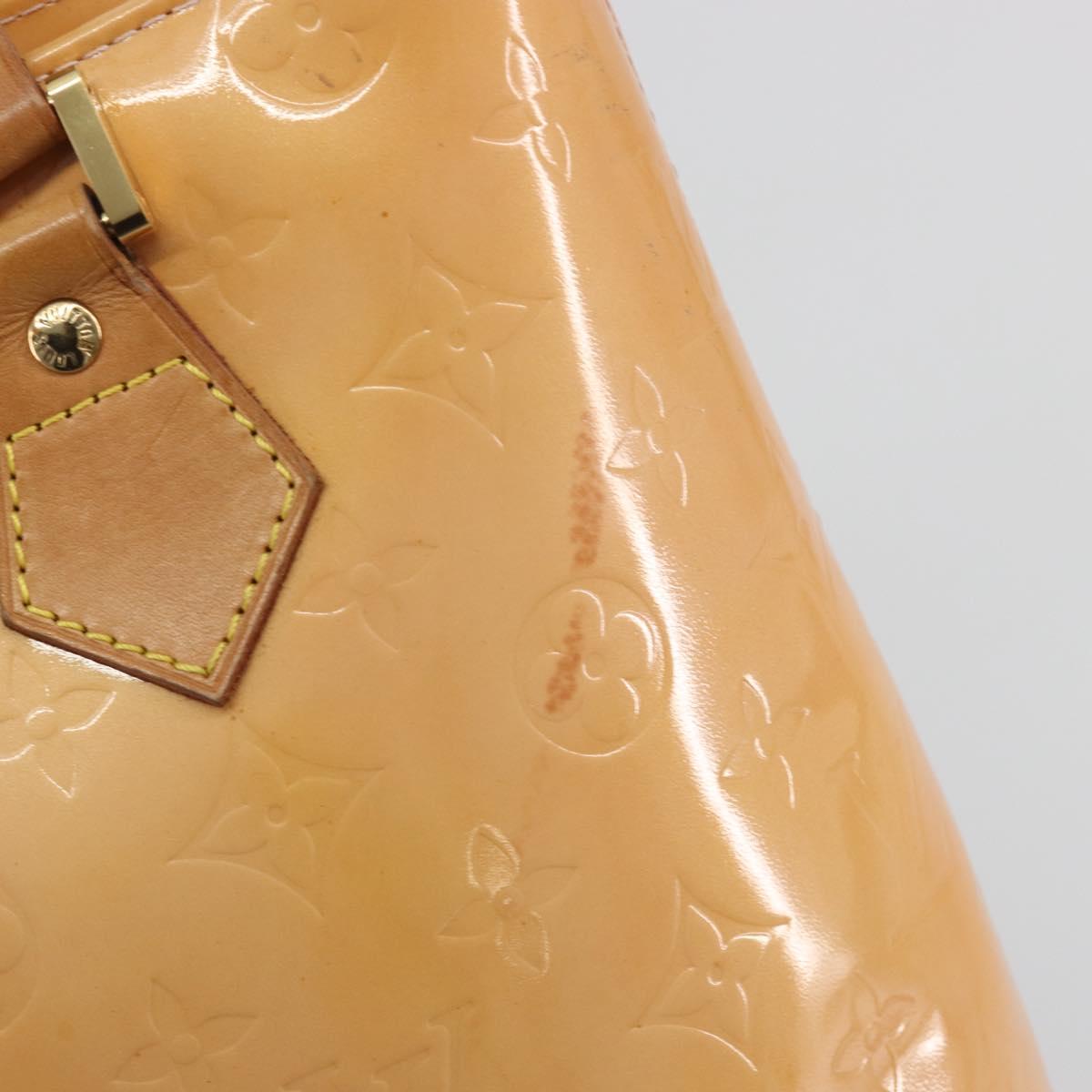 LOUIS VUITTON Monogram Vernis Houston Hand Bag Rose M91054 LV Auth am12269