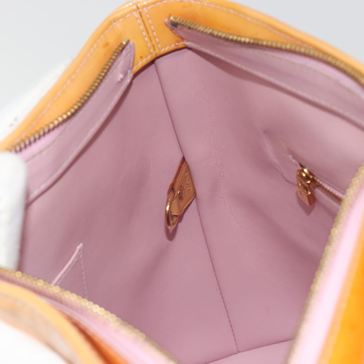 LOUIS VUITTON Monogram Vernis Houston Hand Bag Rose M91054 LV Auth am12269