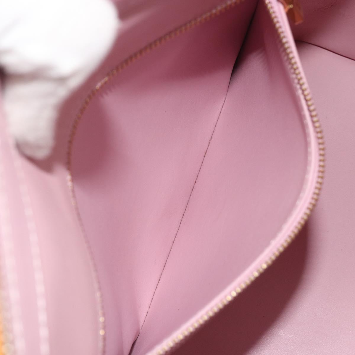 LOUIS VUITTON Monogram Vernis Houston Hand Bag Rose M91054 LV Auth am12269