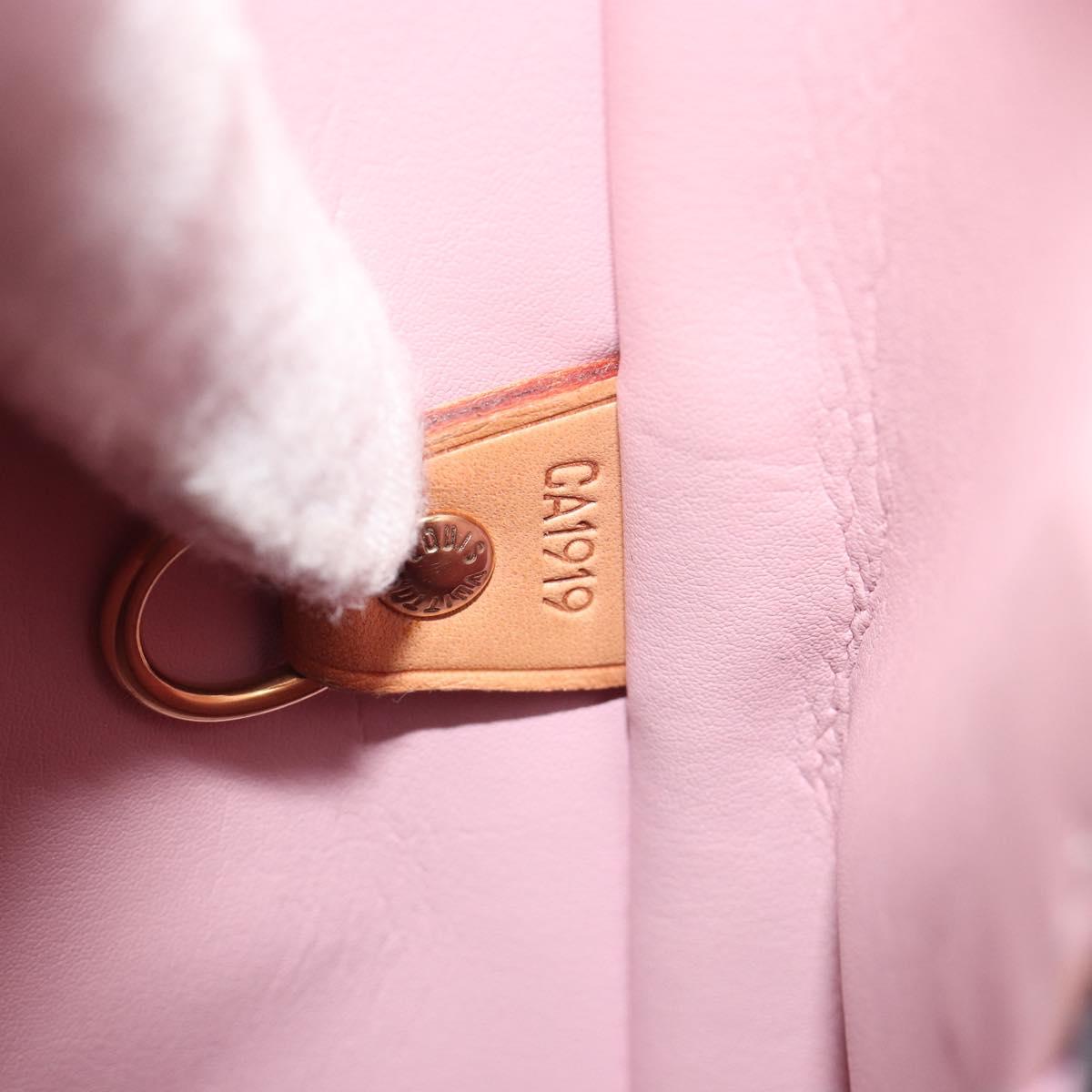 LOUIS VUITTON Monogram Vernis Houston Hand Bag Rose M91054 LV Auth am12269