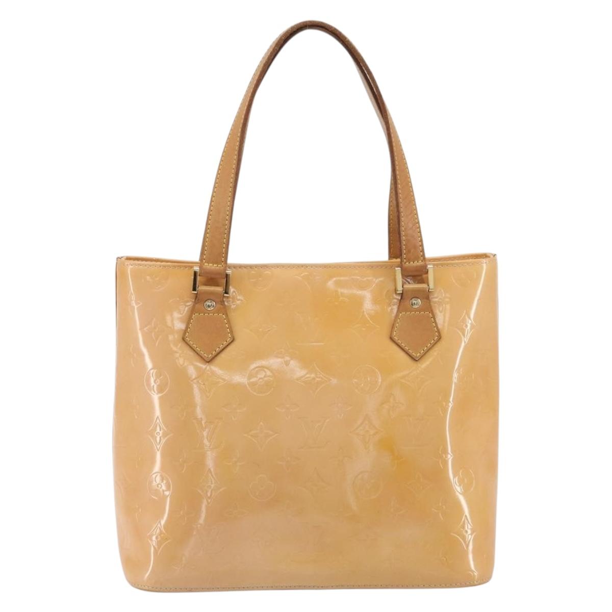 LOUIS VUITTON Monogram Vernis Houston Hand Bag Rose M91054 LV Auth am12269