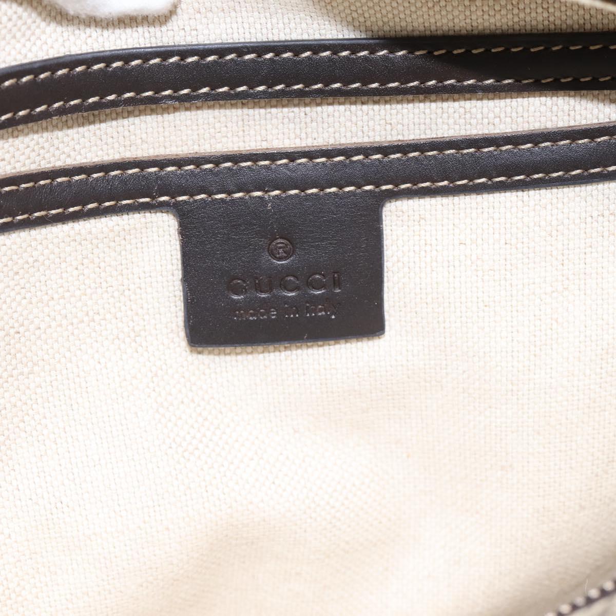 GUCCI GG Supreme Tote Bag PVC Beige Brown Silver 211138 Auth am12278V