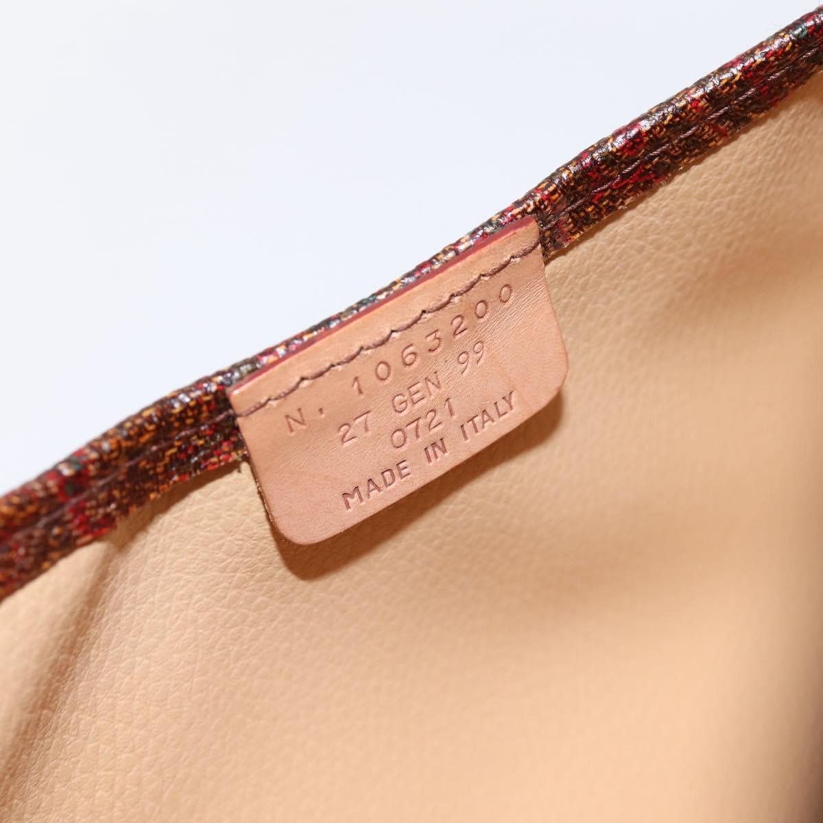 ETRO Paisley Hand Bag PVC Bordeaux Gold Auth am12279V