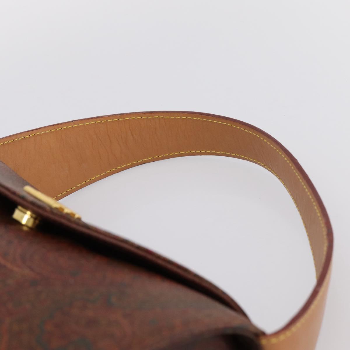 ETRO Paisley Hand Bag PVC Bordeaux Gold Auth am12279V
