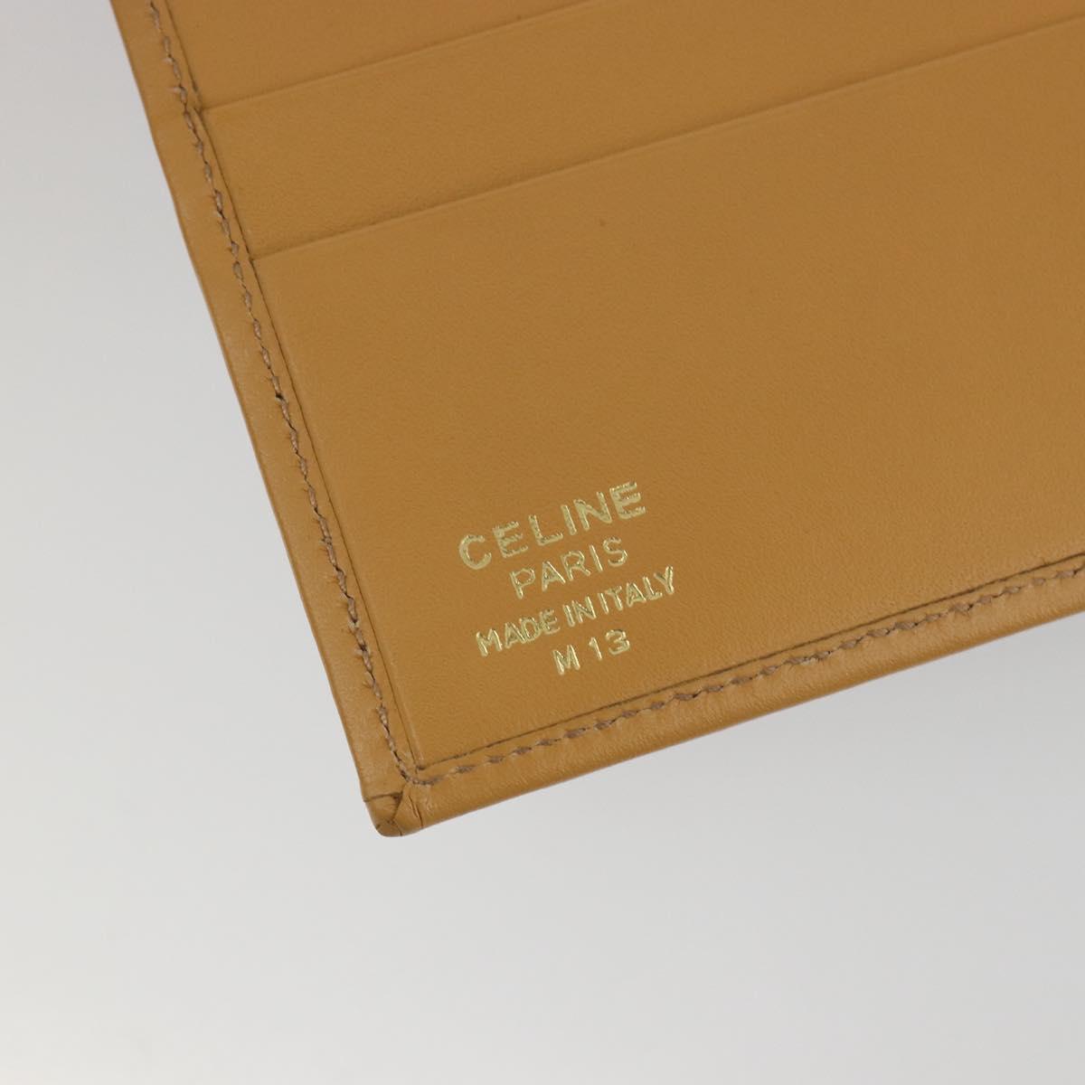 CELINE Macadam Wallet PVC Leather Brown Beige Auth am12282V