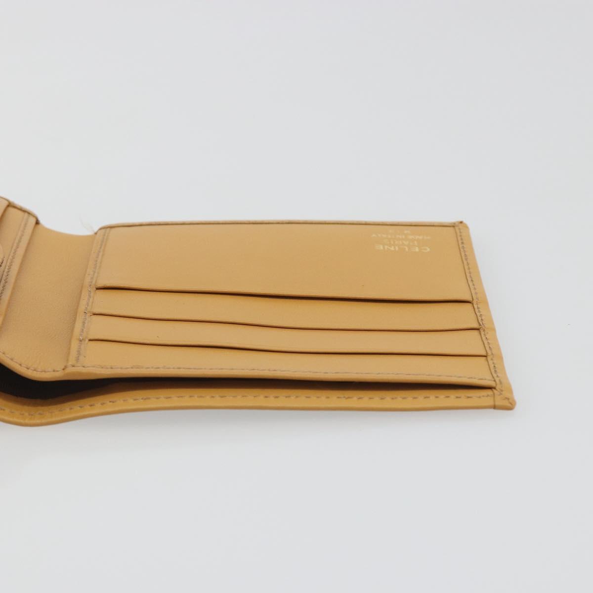 CELINE Macadam Wallet PVC Leather Brown Beige Auth am12282V
