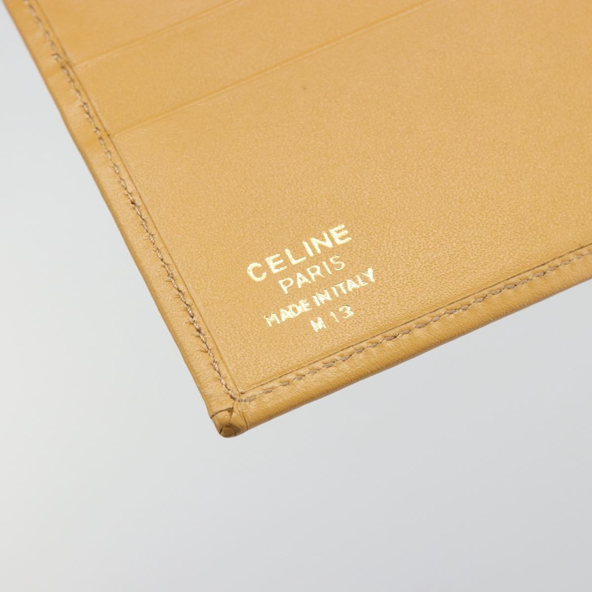CELINE Macadam Wallet PVC Leather Brown Beige Auth am12282V
