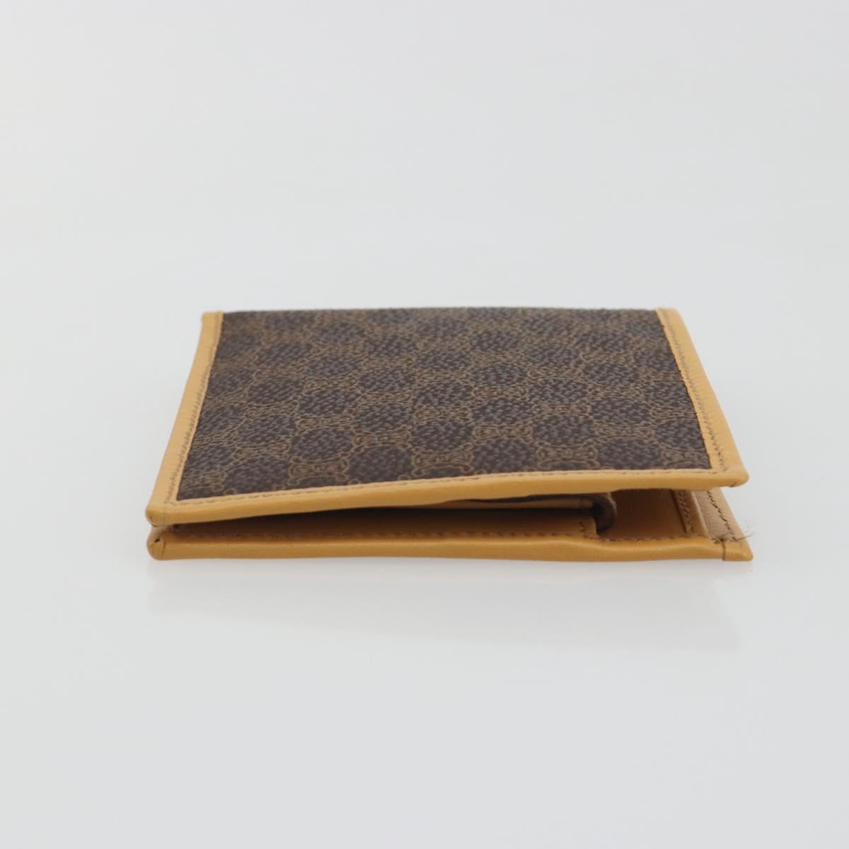 CELINE Macadam Wallet PVC Leather Brown Beige Auth am12282V