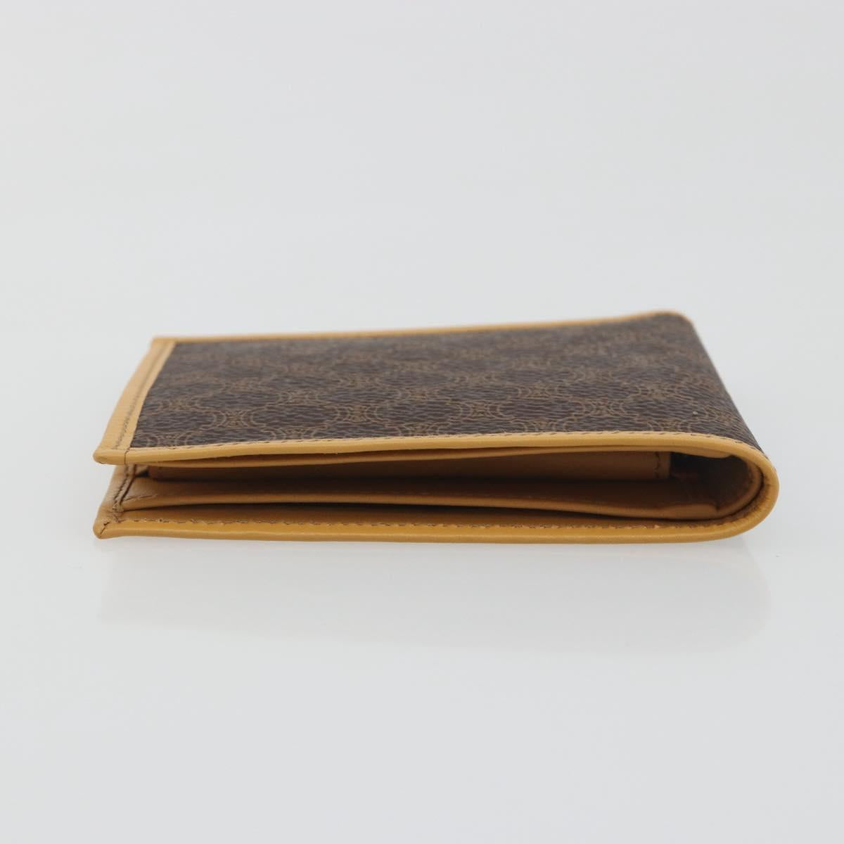 CELINE Macadam Wallet PVC Leather Brown Beige Auth am12282V