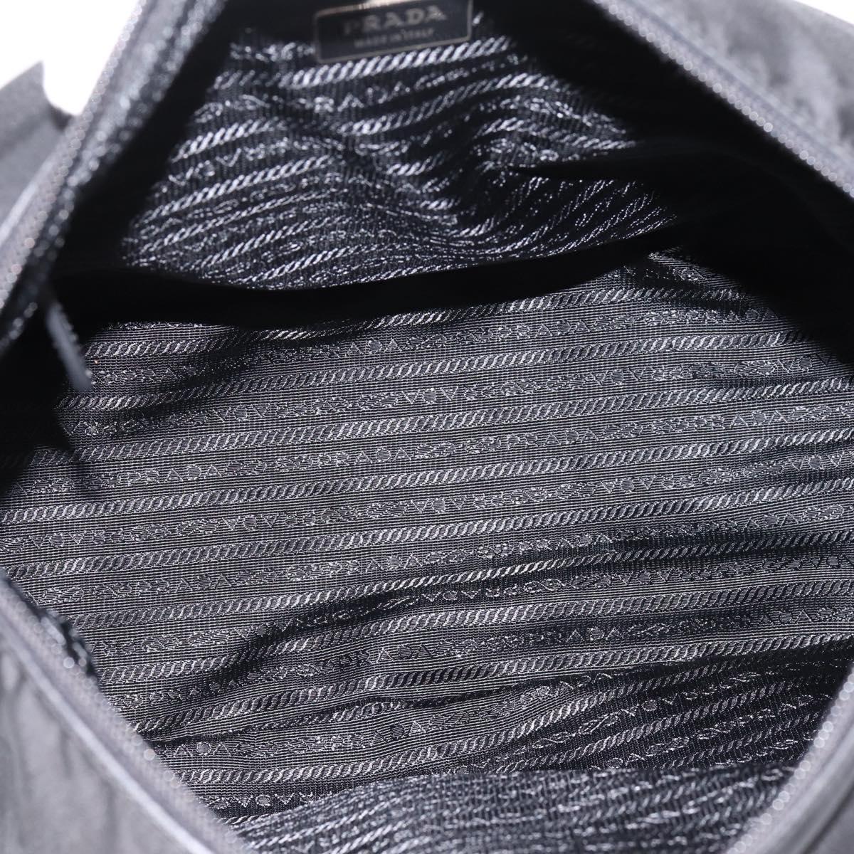 PRADA Shoulder Bag Nylon Black Silver Auth am12283V