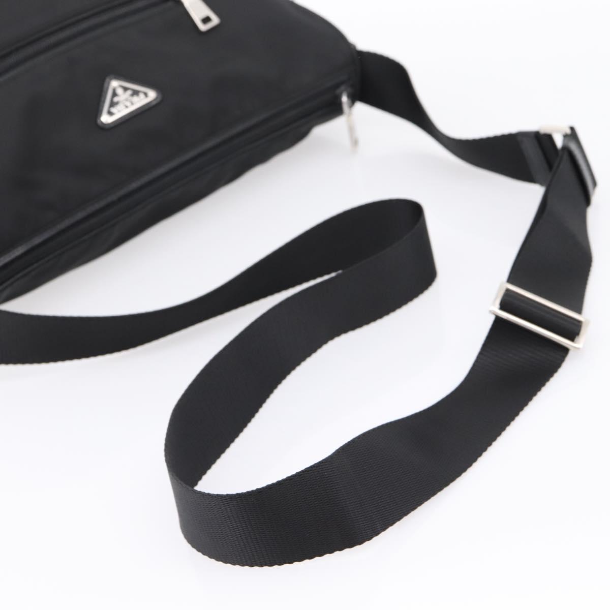 PRADA Shoulder Bag Nylon Black Silver Auth am12283V
