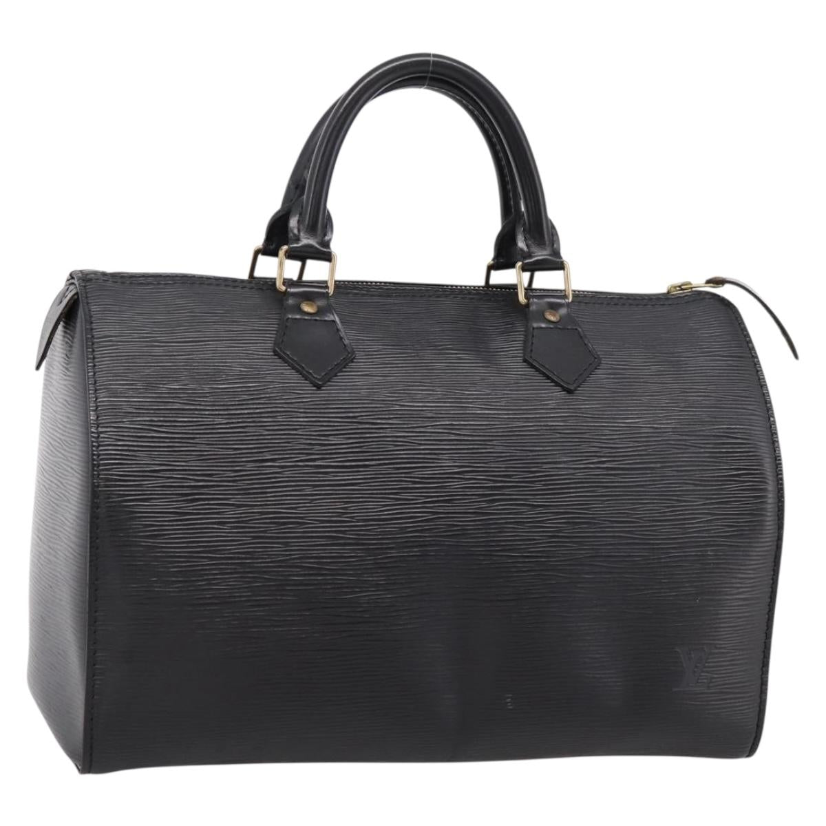 LOUIS VUITTON Epi Speedy 35 Hand Bag Noir Black M42992 LV Auth am12284V