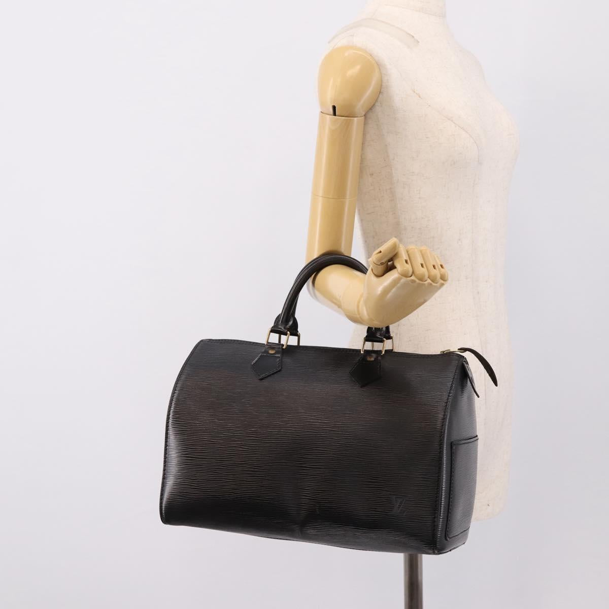 LOUIS VUITTON Epi Speedy 35 Hand Bag Noir Black M42992 LV Auth am12284V