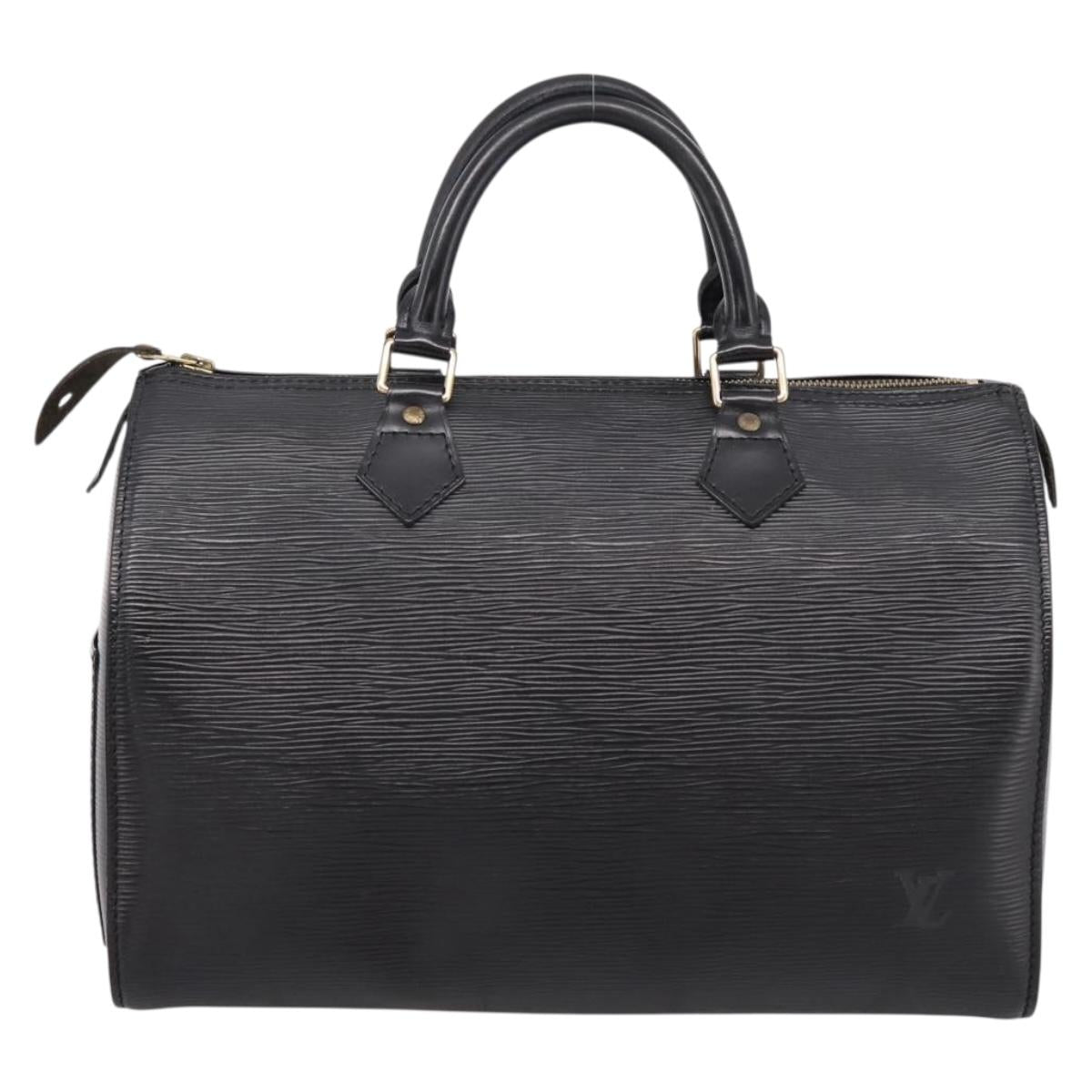 LOUIS VUITTON Epi Speedy 35 Hand Bag Noir Black M42992 LV Auth am12284V