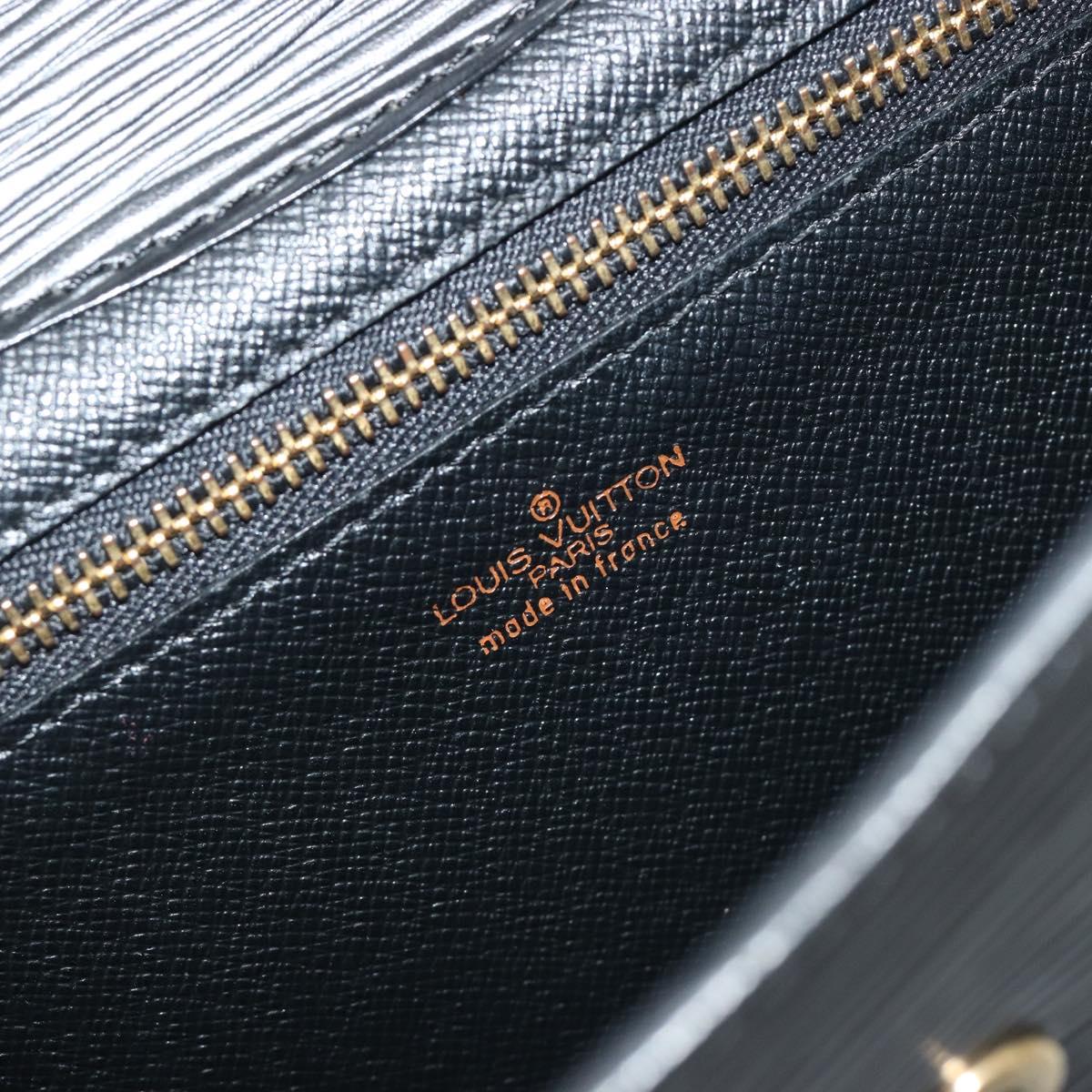 LOUIS VUITTON Epi Montaigne 23 Clutch Bag Black M52662 LV Auth am12285A