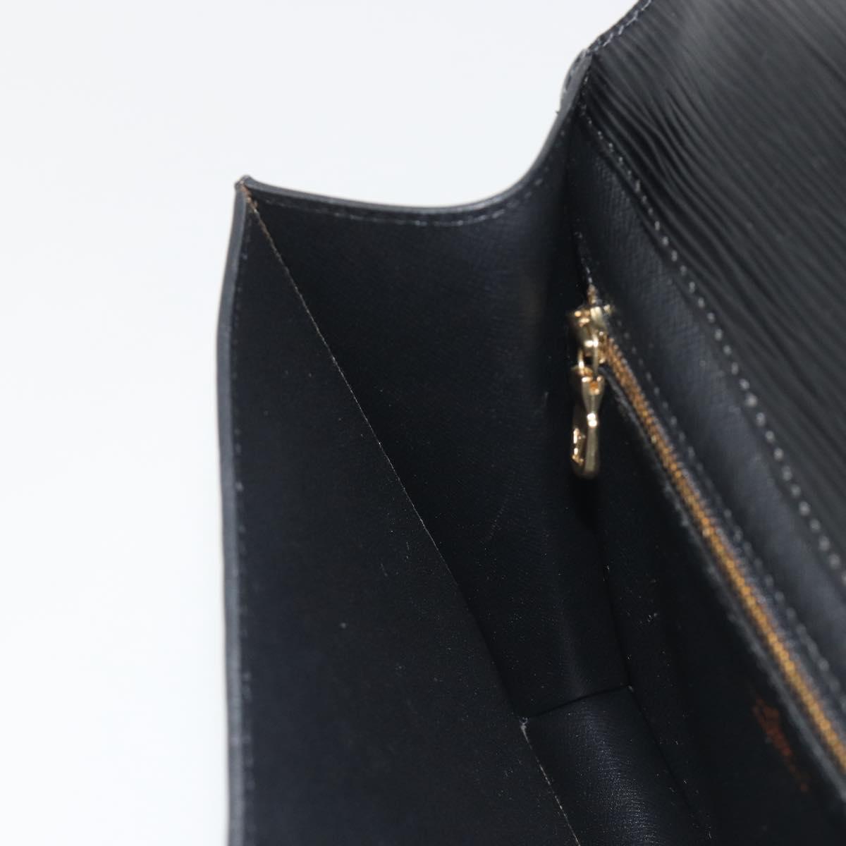 LOUIS VUITTON Epi Montaigne 23 Clutch Bag Black M52662 LV Auth am12285A