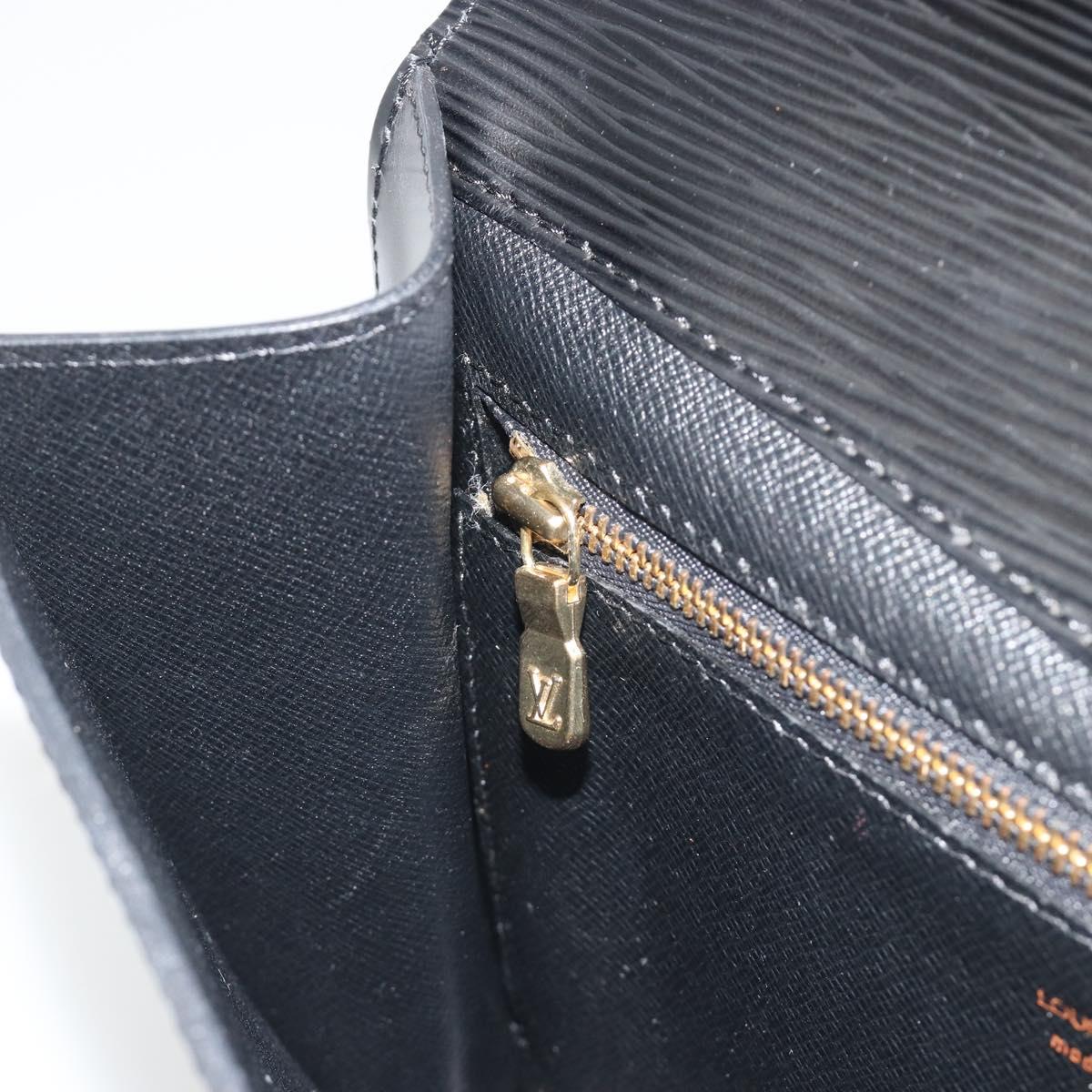 LOUIS VUITTON Epi Montaigne 23 Clutch Bag Black M52662 LV Auth am12285A