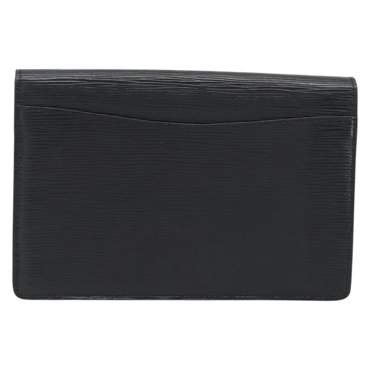LOUIS VUITTON Epi Montaigne 23 Clutch Bag Black M52662 LV Auth am12285A