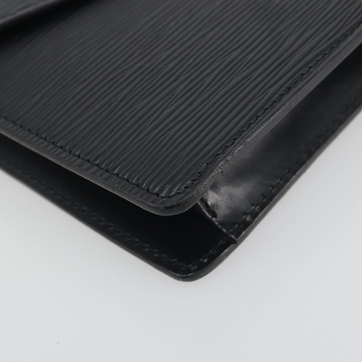 LOUIS VUITTON Epi Montaigne 23 Clutch Bag Black M52662 LV Auth am12285A