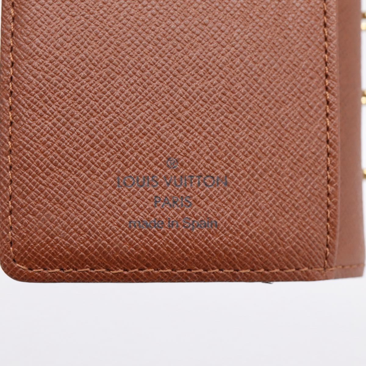LOUIS VUITTON Monogram Agenda PM Day Planner Cover R20005 LV Auth am12293V