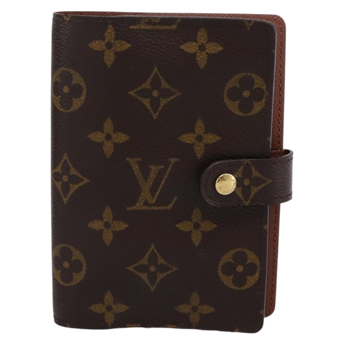 LOUIS VUITTON Monogram Agenda PM Day Planner Cover R20005 LV Auth am12293V