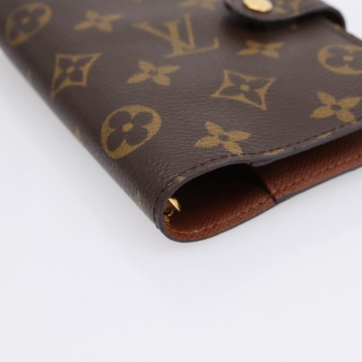 LOUIS VUITTON Monogram Agenda PM Day Planner Cover R20005 LV Auth am12293V