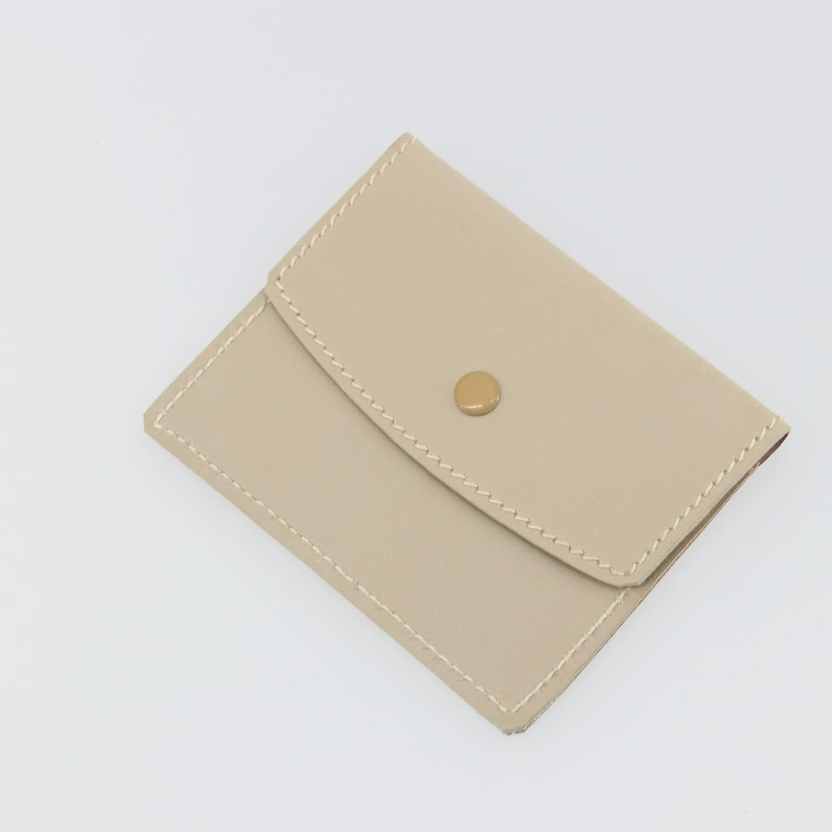 GUCCI Old Turn Lock Shoulder Bag Leather Beige Gold Tone Auth am12298A