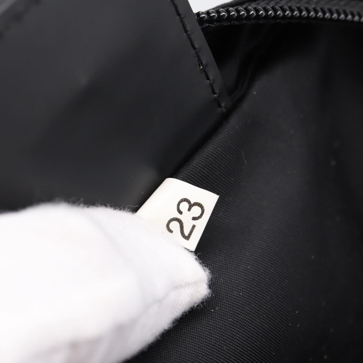 PRADA Nylon Shoulder Bag Black Silver B7338 Auth am12305V