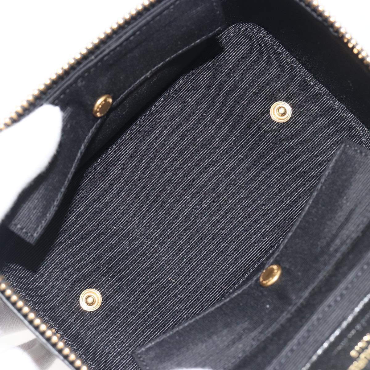 SAINT LAURENT Jewelry Case Accessory Case Canvas Brown Gold 344043 Auth am12314M